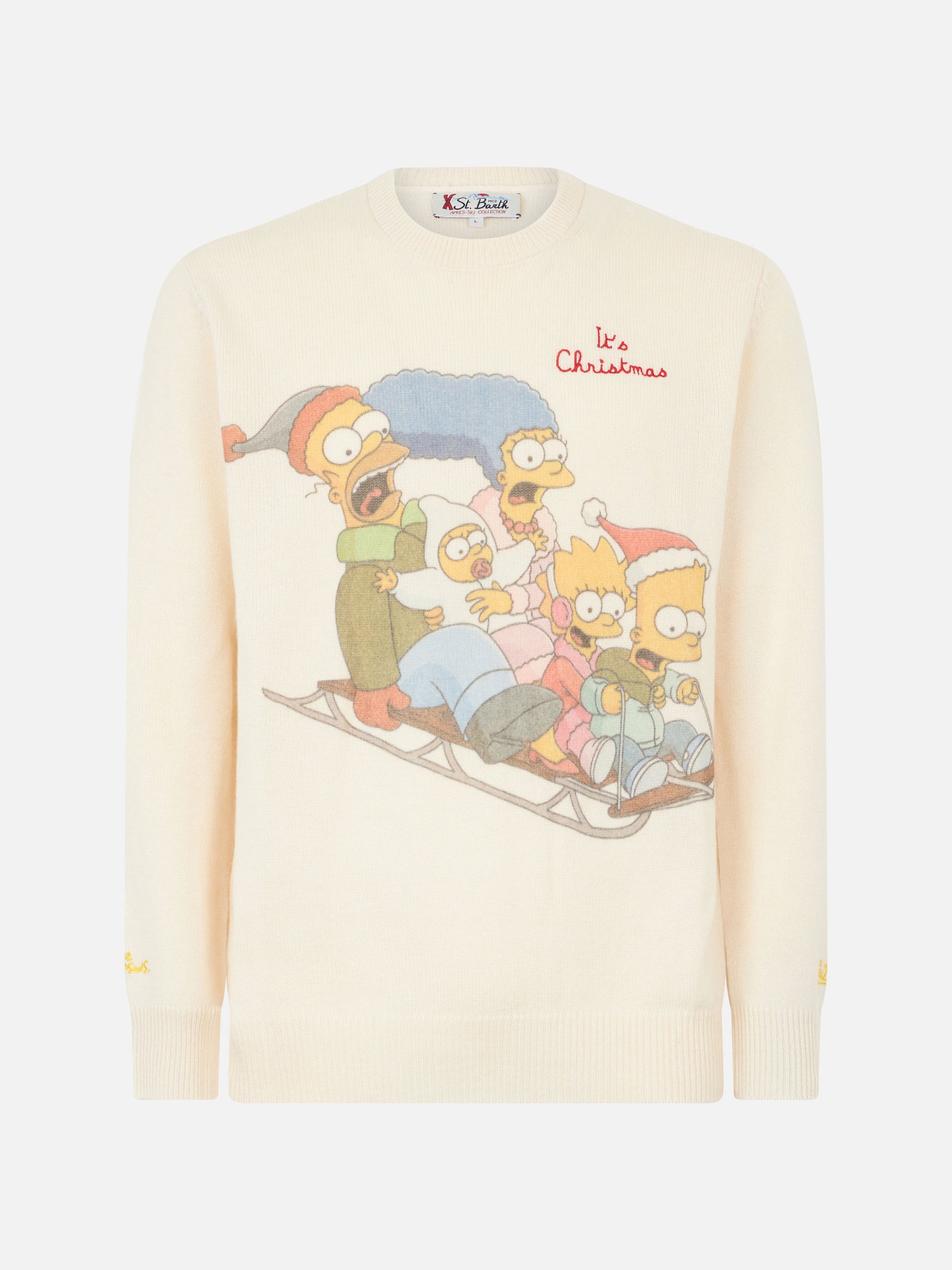 Crewneck sweater Heron with The Simpson family jacquard THE