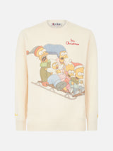 Herren-Pullover mit Rundhalsausschnitt und Jacquard-Print der Simpson-Familie | DIE SIMPSONS-SONDERAUSGABE