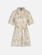 Woman flower linen dress Hermione