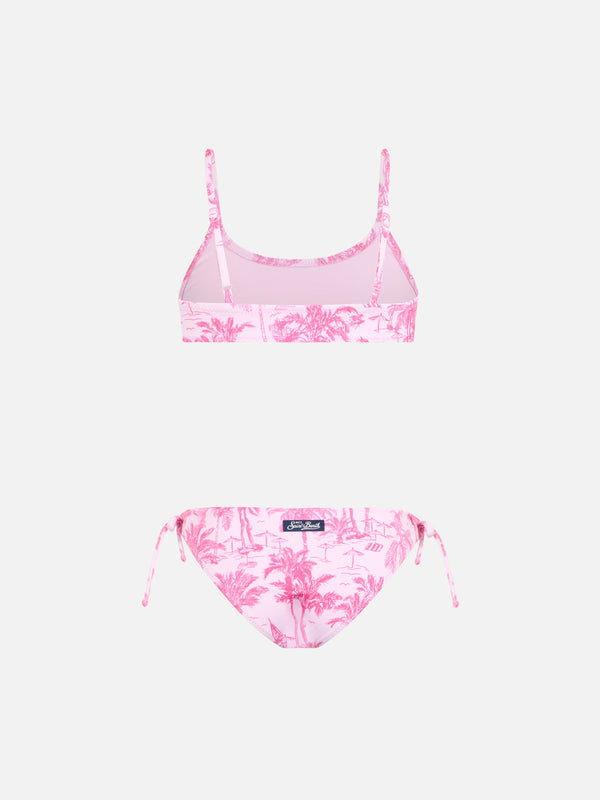 Girl toile de jouy bralette bikini Jaiden