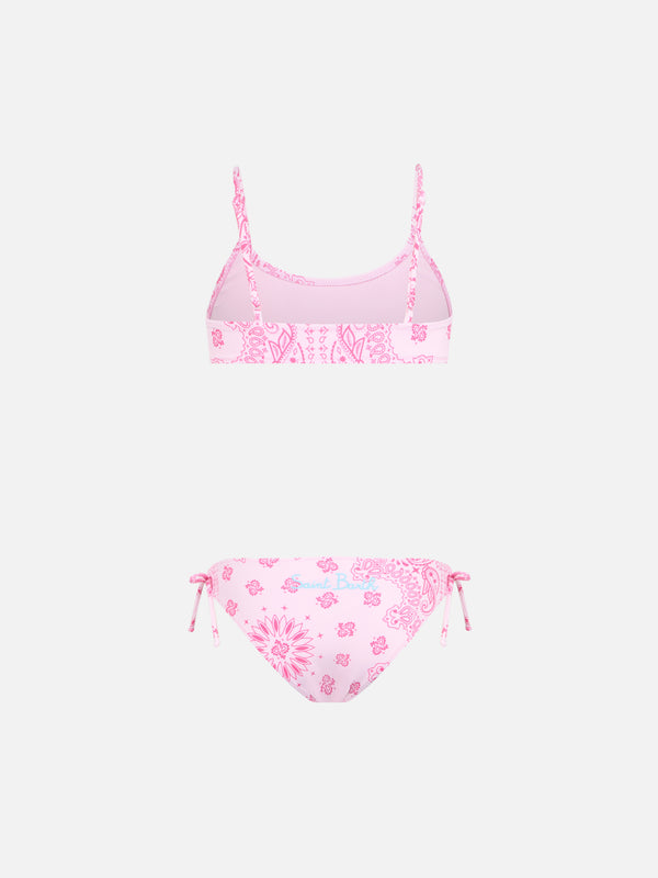 Rosa Bandana-Bralette-Bikini für Mädchen von Jaiden