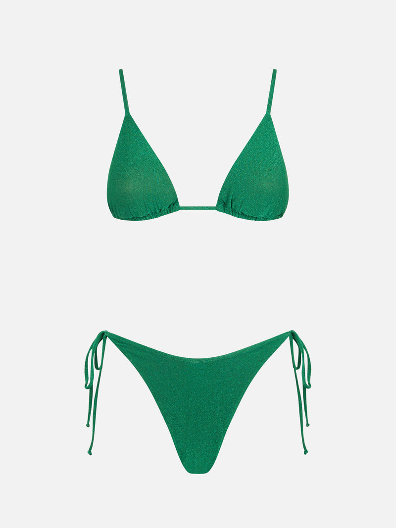 Bikini da donna a triangolo lurex