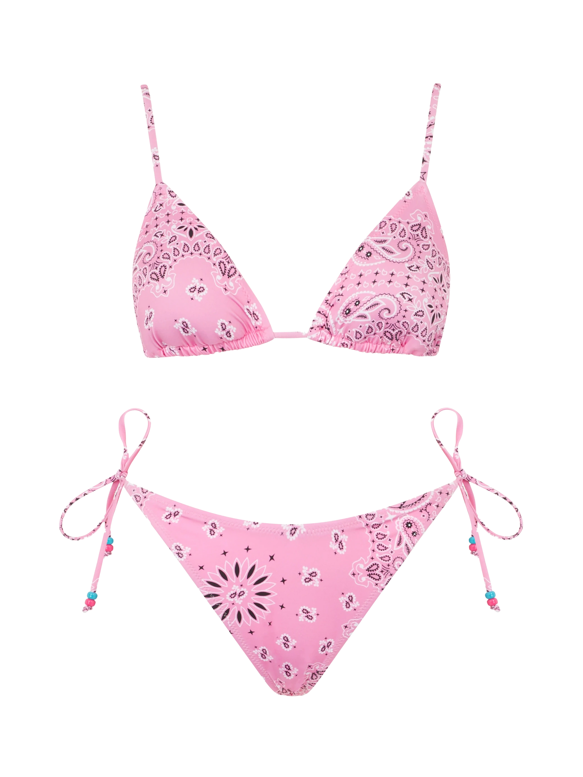Janet Norah pink bandana triangle bikini – MC2 Saint Barth