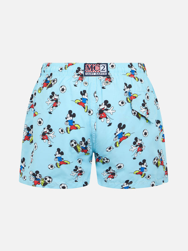 Boy lightweight fabric swim-shorts Jean Lighting with Mickey Mouse print | ©DISNEY SPECIAL EDITION