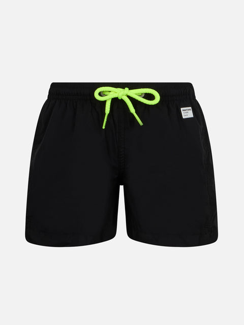 Boy lightweight fabric black swim shorts Jean Lighting Pantone | PANTONE® SPECIAL EDITION - MC2 Saint Barth
