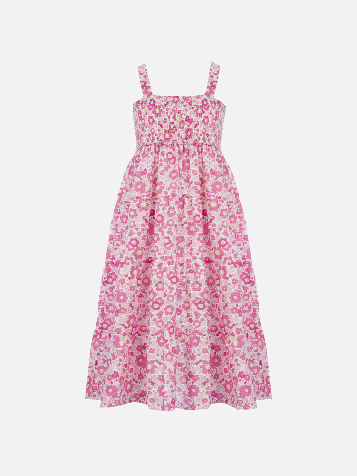Girl cotton dress Jemine Jr with Betsy print | MADE WITH LIBERTY FABRIC - MC2 Saint Barth