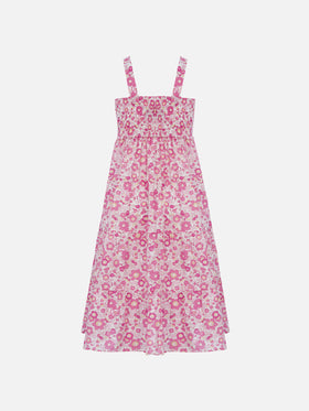 Girl cotton dress Jemine Jr with Betsy print | MADE WITH LIBERTY FABRIC - MC2 Saint Barth