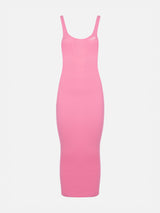 Woman ribbed pink cotton jersey tank dress Jennifer