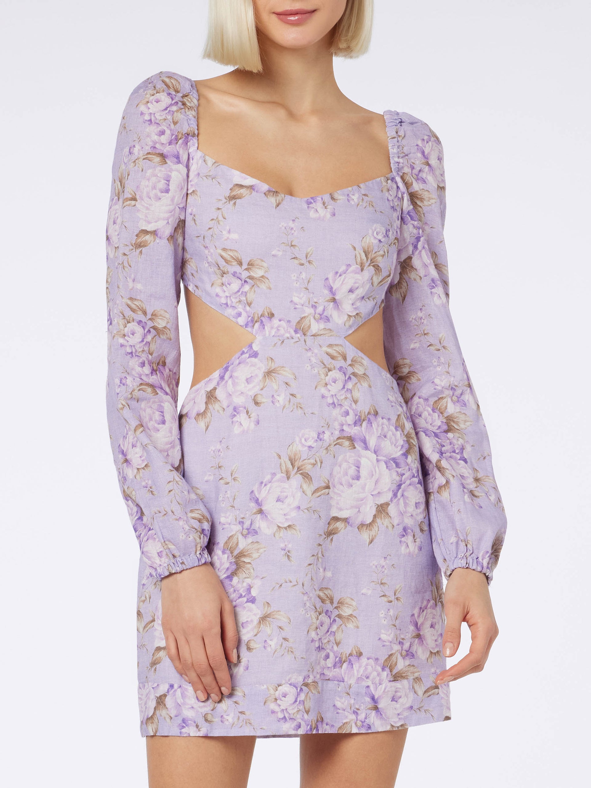 Jara linen cut-out mini dress with paisley print MC2 Saint Barth Jara linen cut-out mini dress with paisley print MC2 Saint Barth