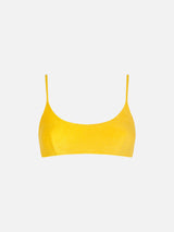 Costume da bagno da donna a bralette in spugna gialla