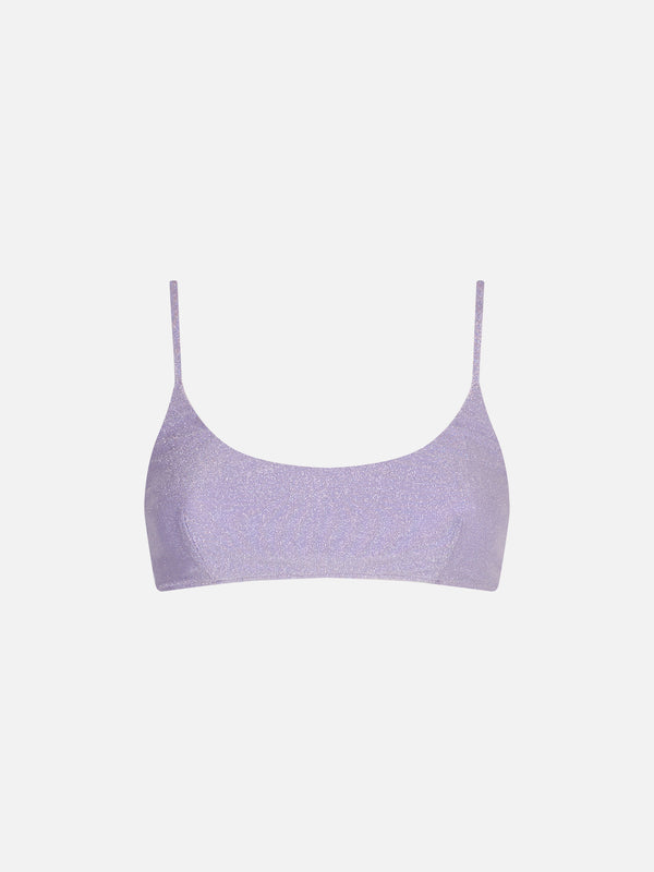 Lilac lurex bralette