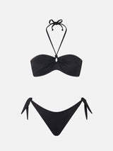 Bikini da donna a fascia colore nero