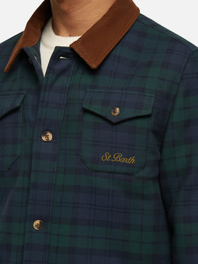 Landeck Overshirt aus Wollmischgewebe mit Tartanmuster