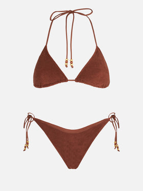 Woman terry triangle bikini