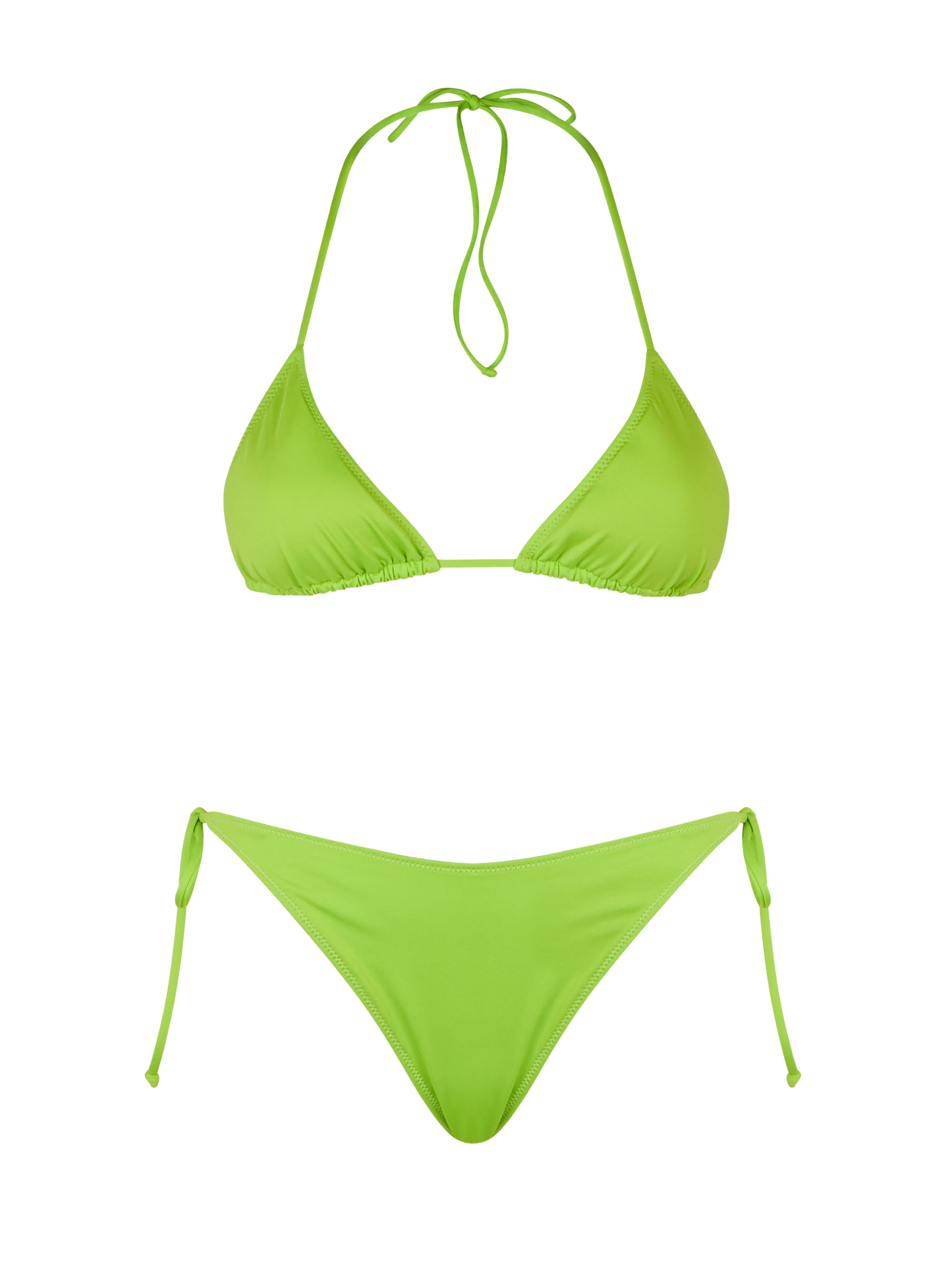 Bikini da donna a triangolo verde lime