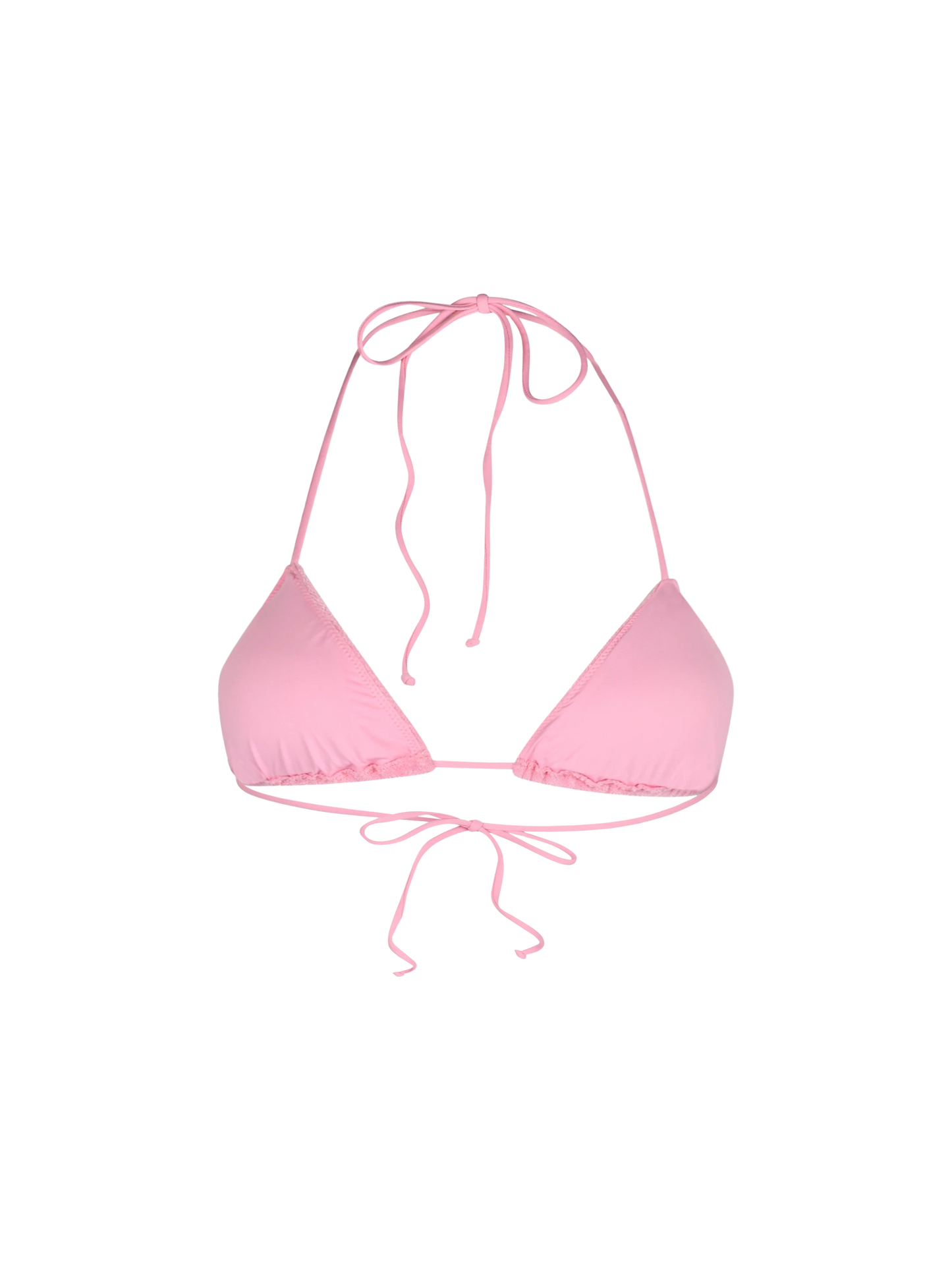 Rosa Frottee-Triangel-Top-Badeanzug Leah für Damen