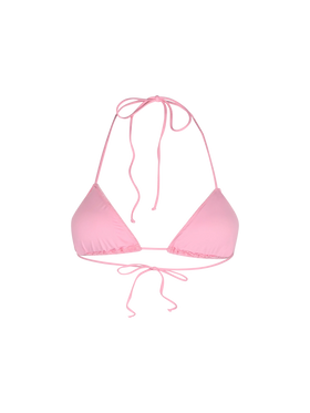 Rosa Frottee-Triangel-Top-Badeanzug Leah für Damen