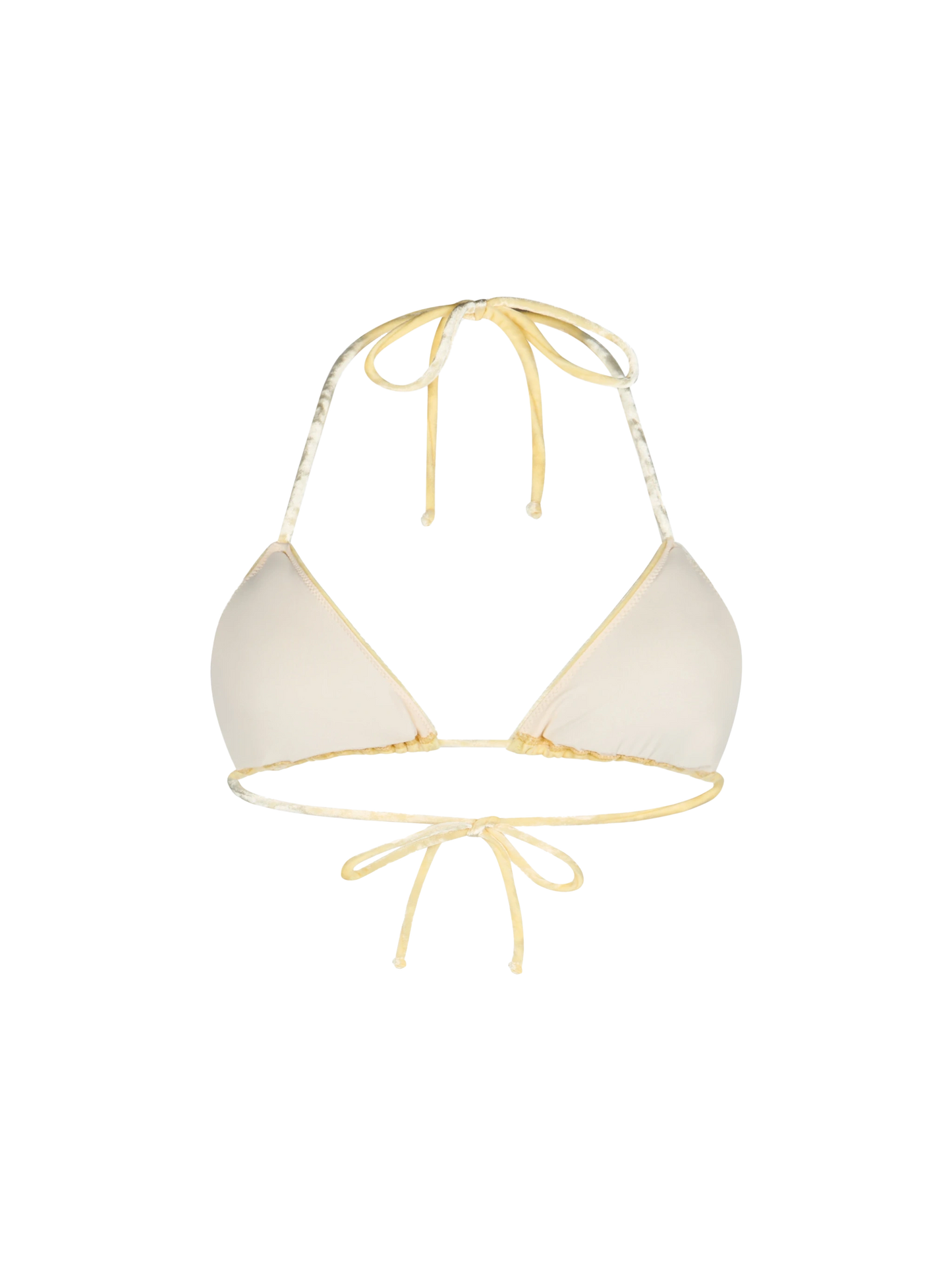 Gelber Chenille-Triangel-Top-Badeanzug für Damen Leah