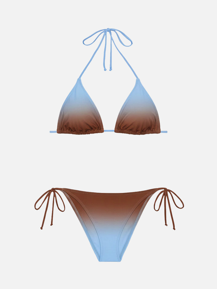 Classic triangle bikini Leah Marielle with gradient print