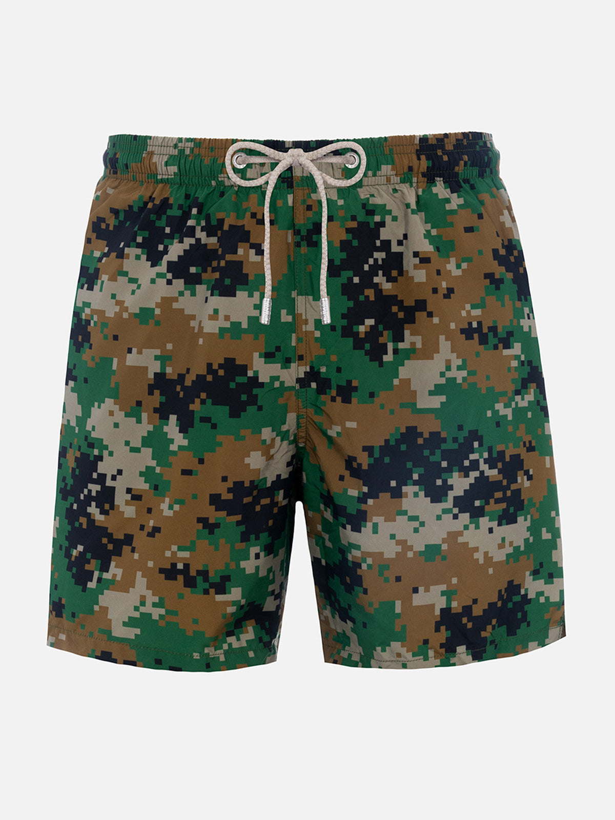 Man lightweight fabric swim-shorts Lighting with camouflage print - MC2 Saint Barth