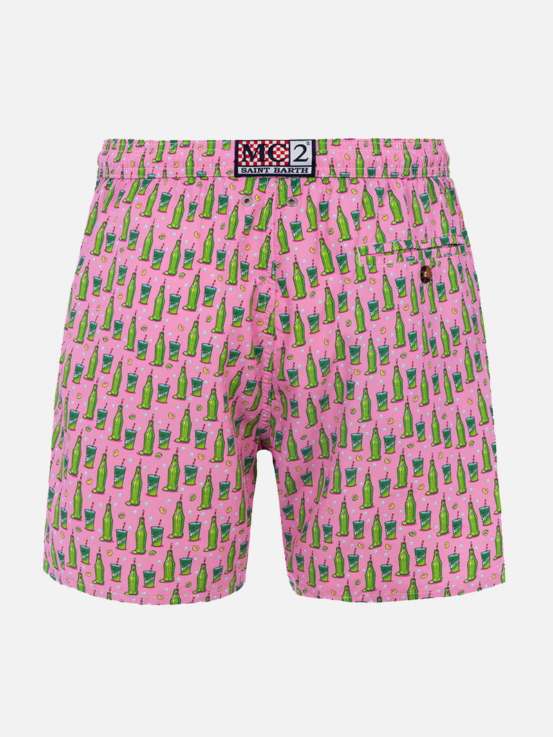 Man lightweight fabric swim-shorts Lighting Micro Fantasy with Sprite print | THE COCA COLA COMPANY SPECIAL EDITION