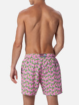 Man lightweight fabric swim-shorts Lighting Micro Fantasy with Sprite print | THE COCA COLA COMPANY SPECIAL EDITION