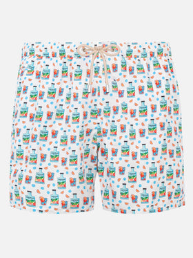 Herren-Badeshorts aus leichtem Stoff mit Portofino-Gin-Print | PORTOFINO DRY GIN SONDEREDITION