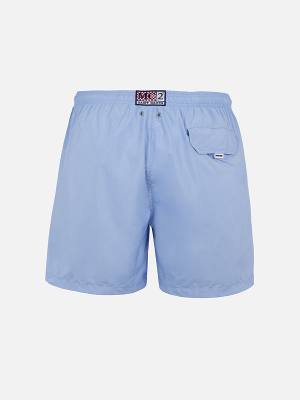 Man lightweight fabric sky blue swim shorts Lighting Pantone | PANTONE® SPECIAL EDITION