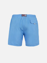 Man lightweight fabric aqua blue swim-shorts Lighting Pantone | PANTONE SPECIAL EDITION