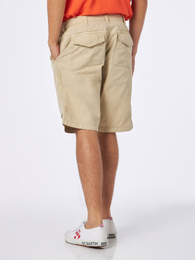 Man beige bermuda with side pockets - MC2 Saint Barth