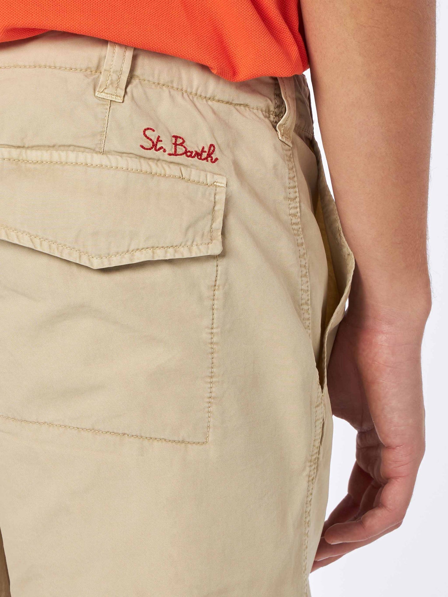 Man beige bermuda with side pockets - MC2 Saint Barth