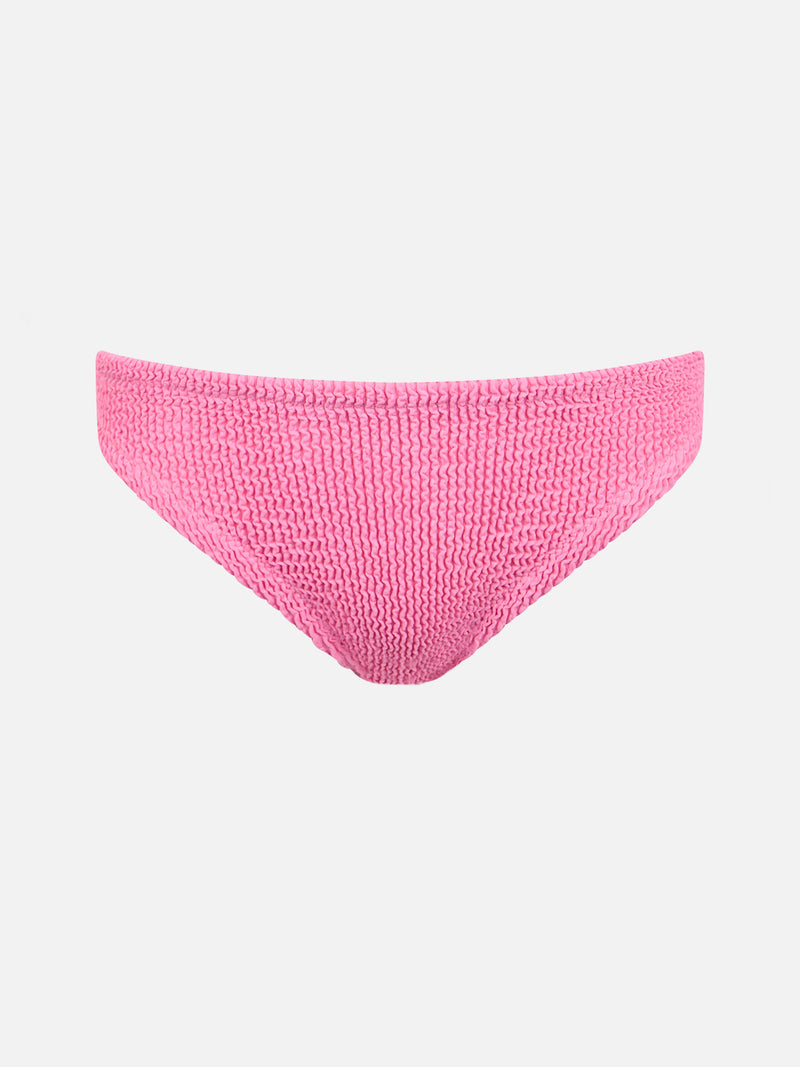 Girl pink crinkle swim briefs Madame with bow