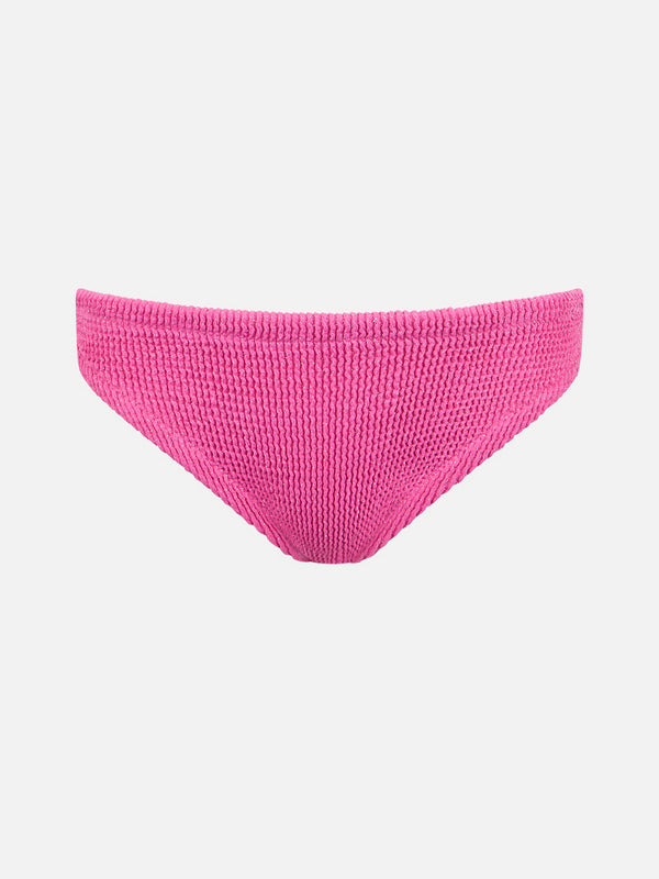 Girl pink crinkle swim briefs Madame with bow