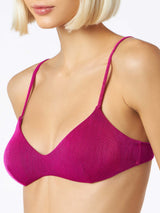 Bralette in maglia fucsia