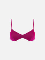 Bralette in maglia fucsia