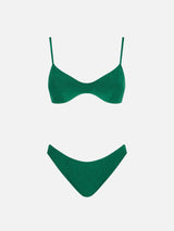 Woman lurex bralette bikini