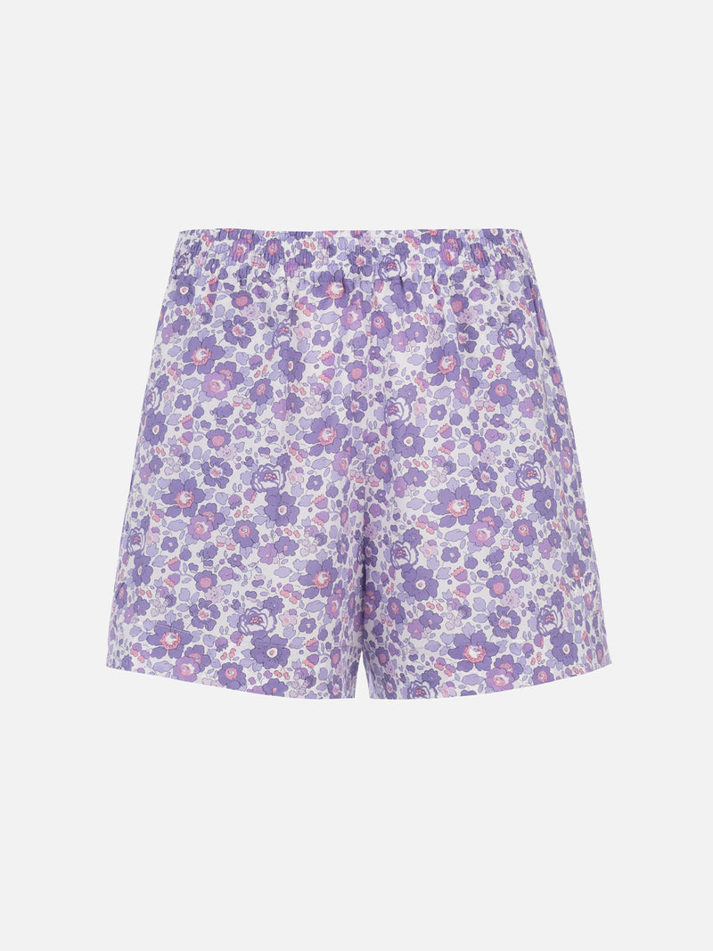 Woman cotton Betsy pull up shorts Meave | MADE WITH LIBERTY FABRIC