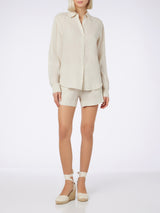 Woman off-white linen shirt Meredith