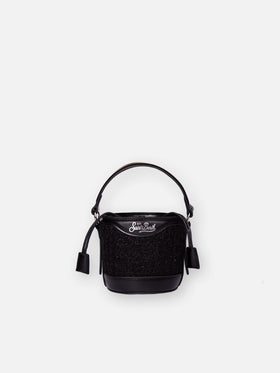 Bucket Bag Mia mit schwarzem Tweedstoff