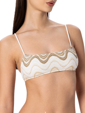 Damen-Bralette-Bikini aus Raschelstrick Sadie Marielle