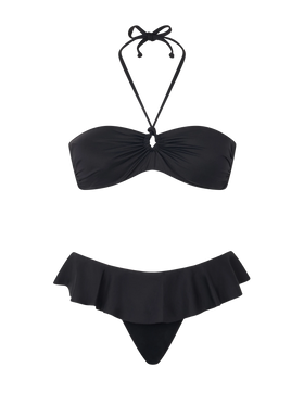 Bikini da donna a fascia colore nero