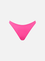 Woman fucsia cheeky swim briefs