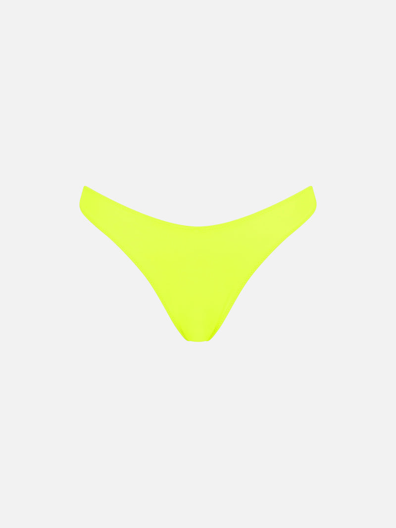 Slip da bagno da donna sgambato giallo fluo