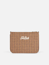 Parisienne cross body pouch bag  with mini check pattern