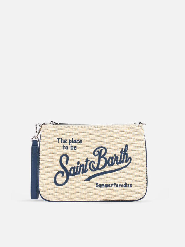 Parisienne-Strohclutch mit Saint-Barth-Stickerei