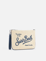 Parisienne-Strohclutch mit Saint-Barth-Stickerei