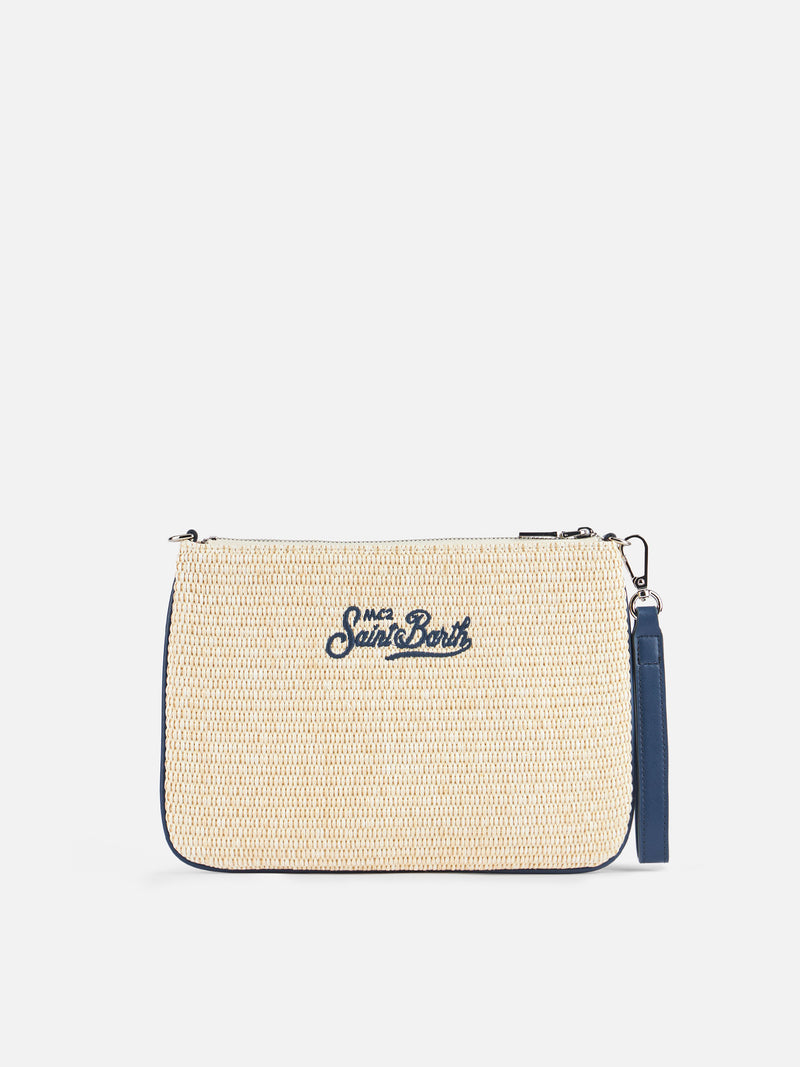 Parisienne-Strohclutch mit Saint-Barth-Stickerei