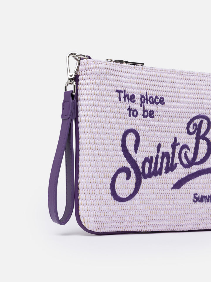 Lilac Parisienne Straw pochette