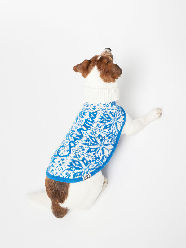 Dog sweater with nordic jacquard