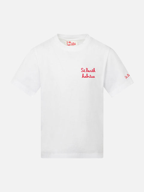 Boy t-shirt with St. Barth habitué embroidery - MC2 Saint Barth